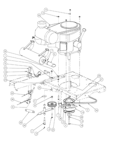 Kawasaki Engine Assembly Diagram and Parts List for M48-KW 53AB5DBV750-23-HP-OHV Cub Cadet Lawn Tractor